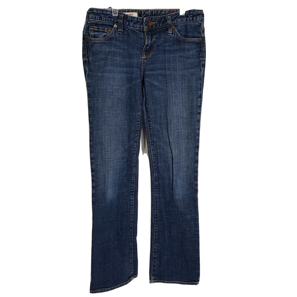 X2 Womens Jeans Size 6 Long Slim W10 Low Rise Boot Cut Dark Wash Stretch